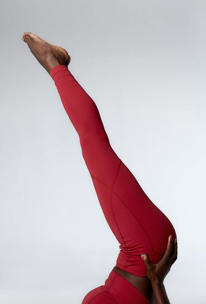 Legging deportivo compresivo recortable Diardi - Red-Black Limba