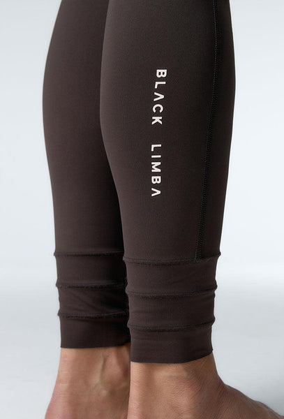 Legging deportivo compresivo recortable Evolve - Chocolate & Marshmallow-Black Limba