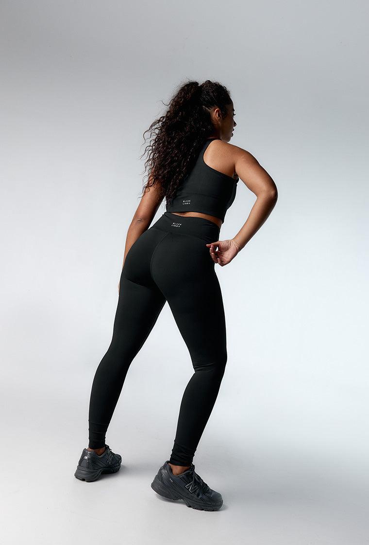 Legging deportivo compresivo recortable Ica - Black-Black Limba
