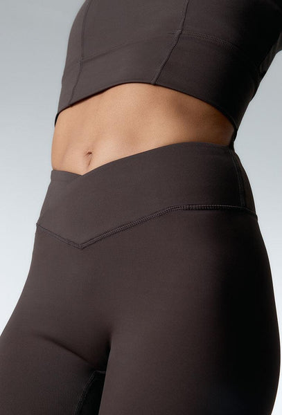 Legging deportivo compresivo recortable Ica - Chocolate-Black Limba