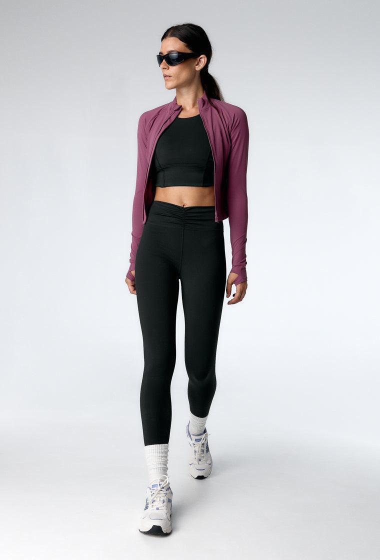 Legging deportivo compresivo recortable Lorin - Black-Black Limba