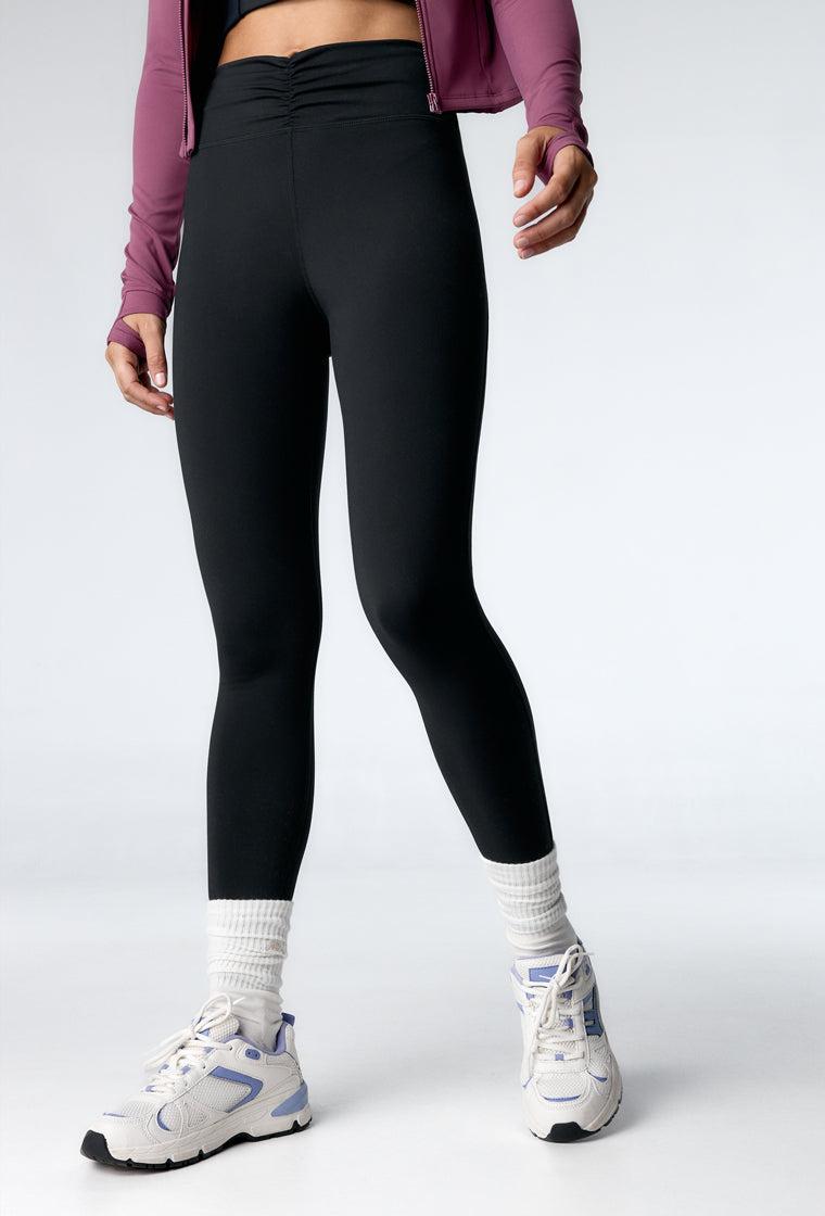 Legging deportivo compresivo recortable Lorin - Black-Black Limba