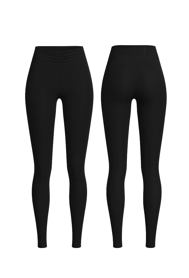 Legging deportivo compresivo recortable Lorin - Black-Black Limba