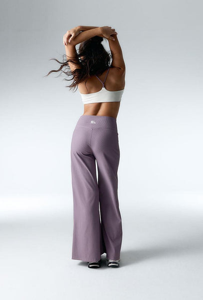 Legging deportivo flare Aura - Mauve-Black Limba