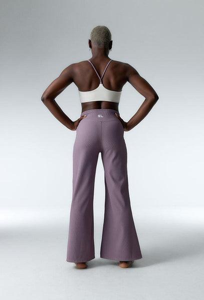 Legging deportivo flare Aura - Mauve-Black Limba