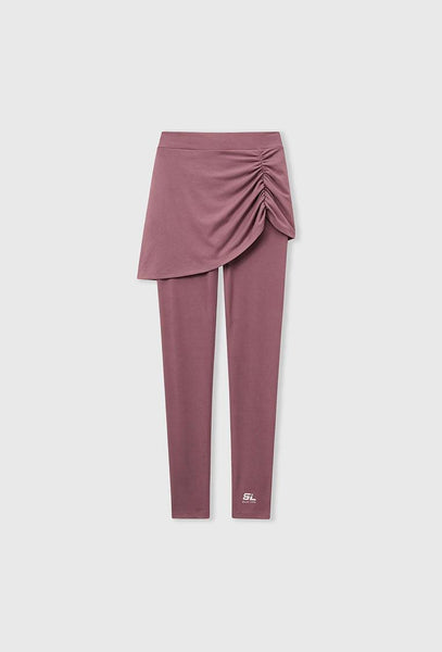 Legging deportivo medio impacto Echo - Rose Brown-Black Limba