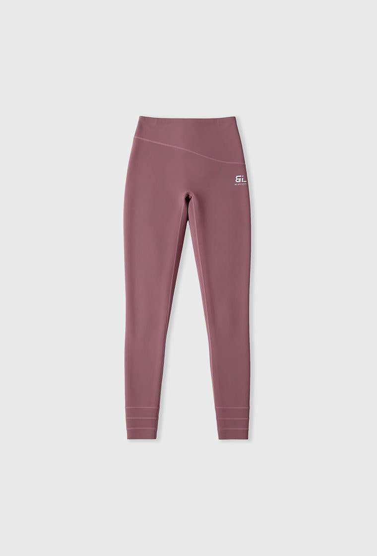 Legging deportivo medio impacto recortable Wave - Rose Brown-Black Limba