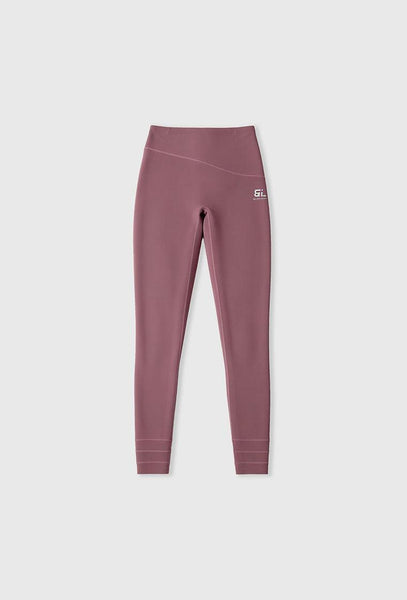 Legging deportivo medio impacto recortable Wave - Rose Brown-Black Limba
