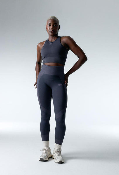 Legging deportivo seamless compresivo Flex form - Grey & lavender-Black Limba