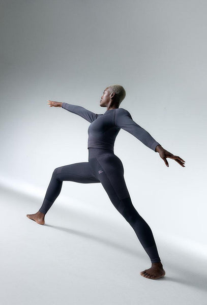 Legging deportivo seamless compresivo Flex form - Grey & lavender-Black Limba
