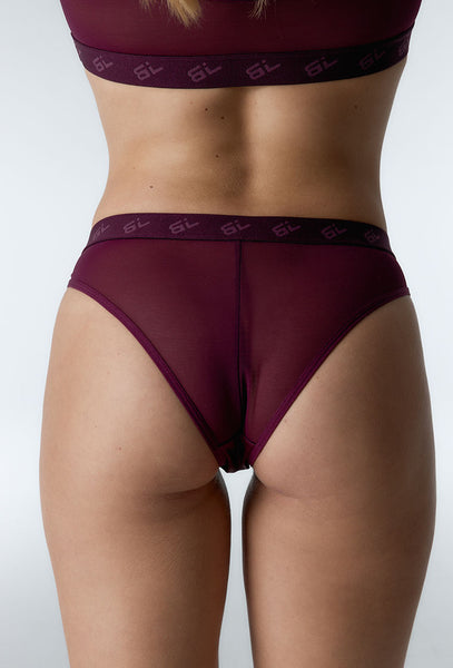 Braga Brasileña Mesha - Burgundy-Black Limba