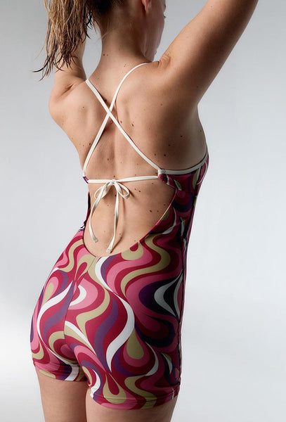 Mono Hiva - Burgundy print-Black Limba