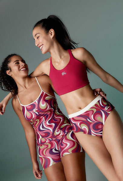 Mono Hiva - Burgundy print-Black Limba