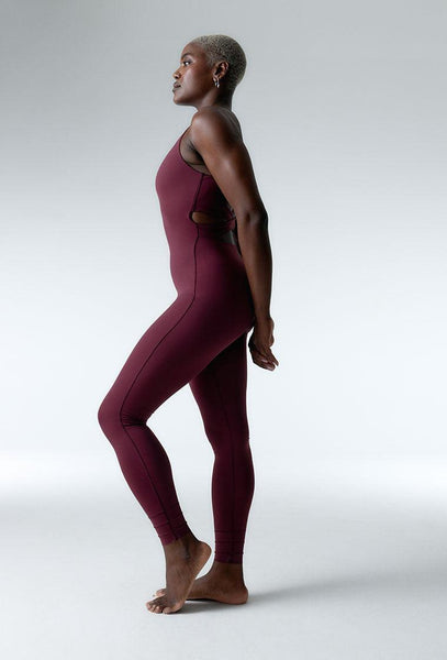 Mono deportivo recortable Balance - Aubergine-Black Limba
