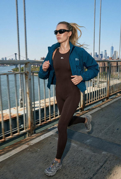 Mono deportivo recortable Leap - Brown & Cream-Black Limba