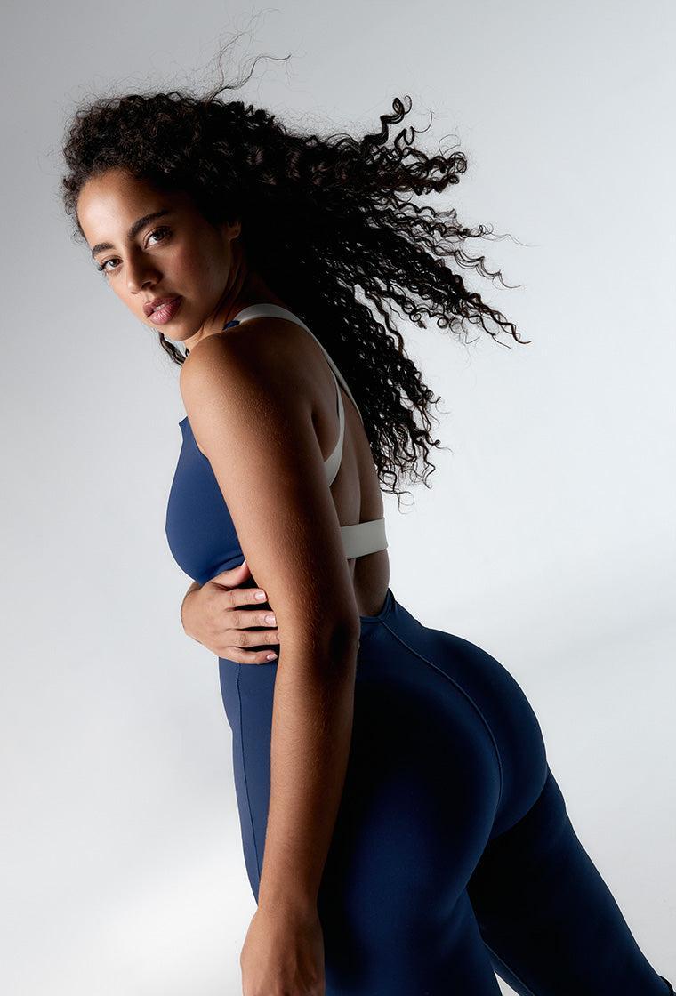 Mono deportivo recortable Leap - Navy & Cream-Black Limba