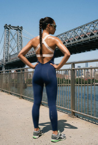 Mono deportivo recortable Leap - Navy & Cream-Black Limba