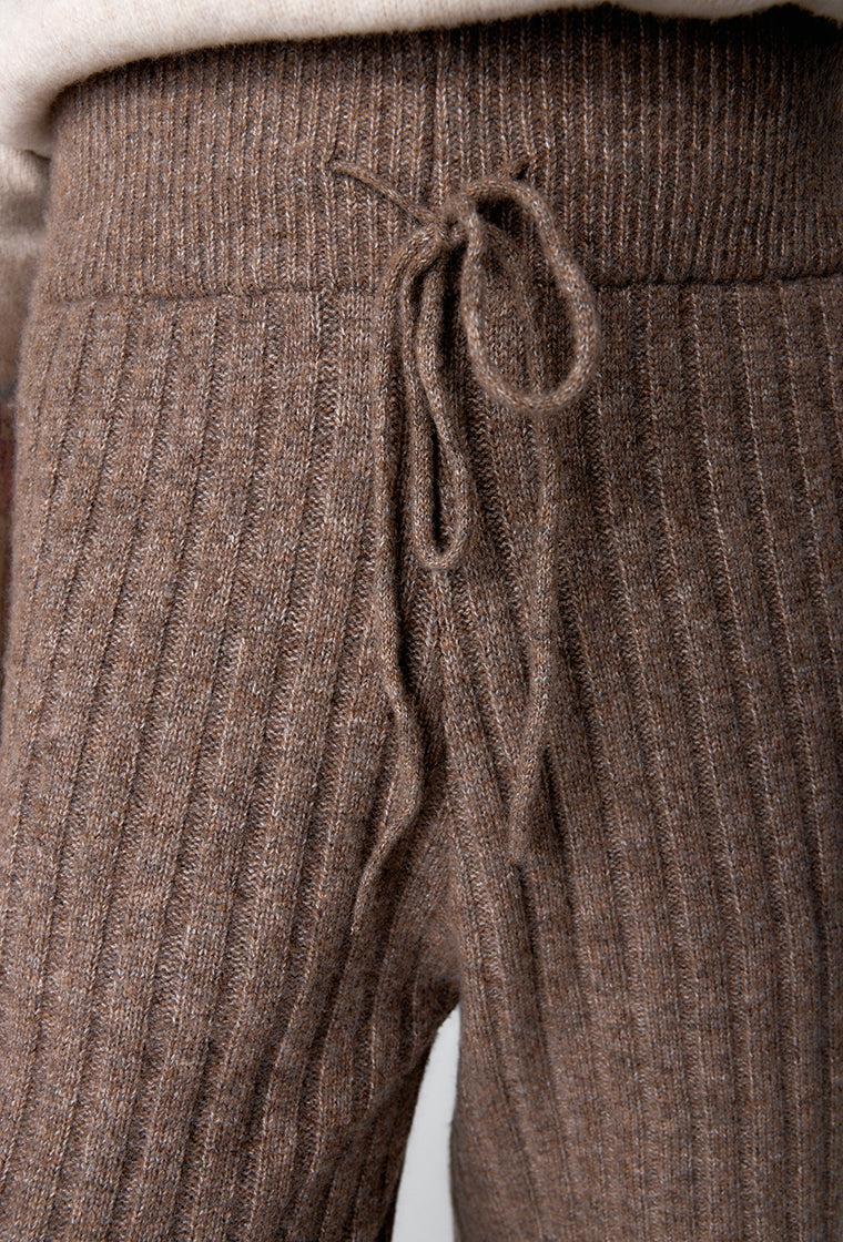 Pantalón de punto Monix - Taupe-Black Limba