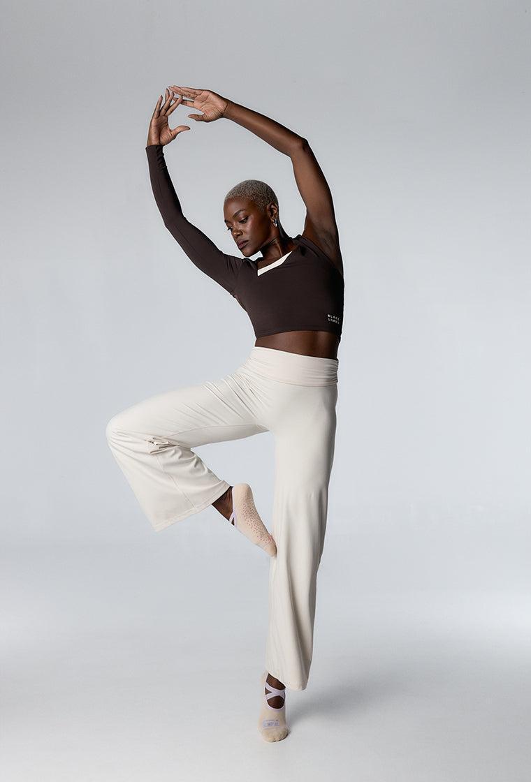 Pantalón deportivo Bell - Cream-Black Limba