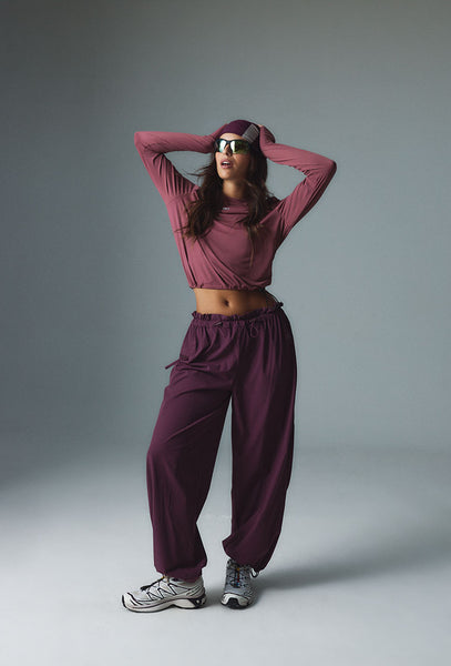 Pantalón deportivo ligero Kinetic - Aubergine-Black Limba