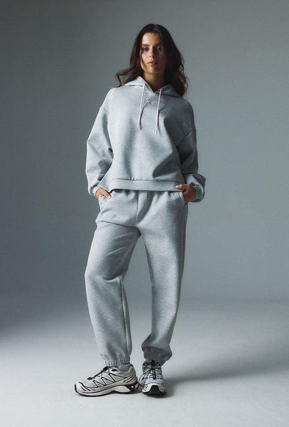 Pantalón deportivo tacto suave Cloud - Grey Melange-Black Limba