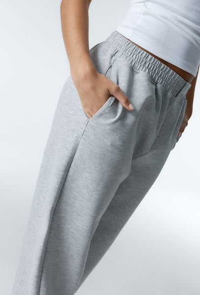 Pantalón deportivo tacto suave Cloud - Grey Melange-Black Limba