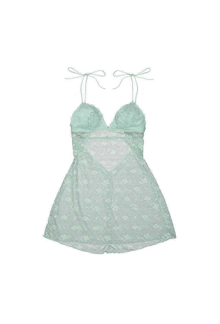 Picardías de encaje Bailey - Green-Black Limba