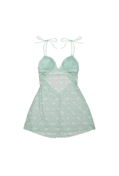 Picardías de encaje Bailey - Green-Black Limba