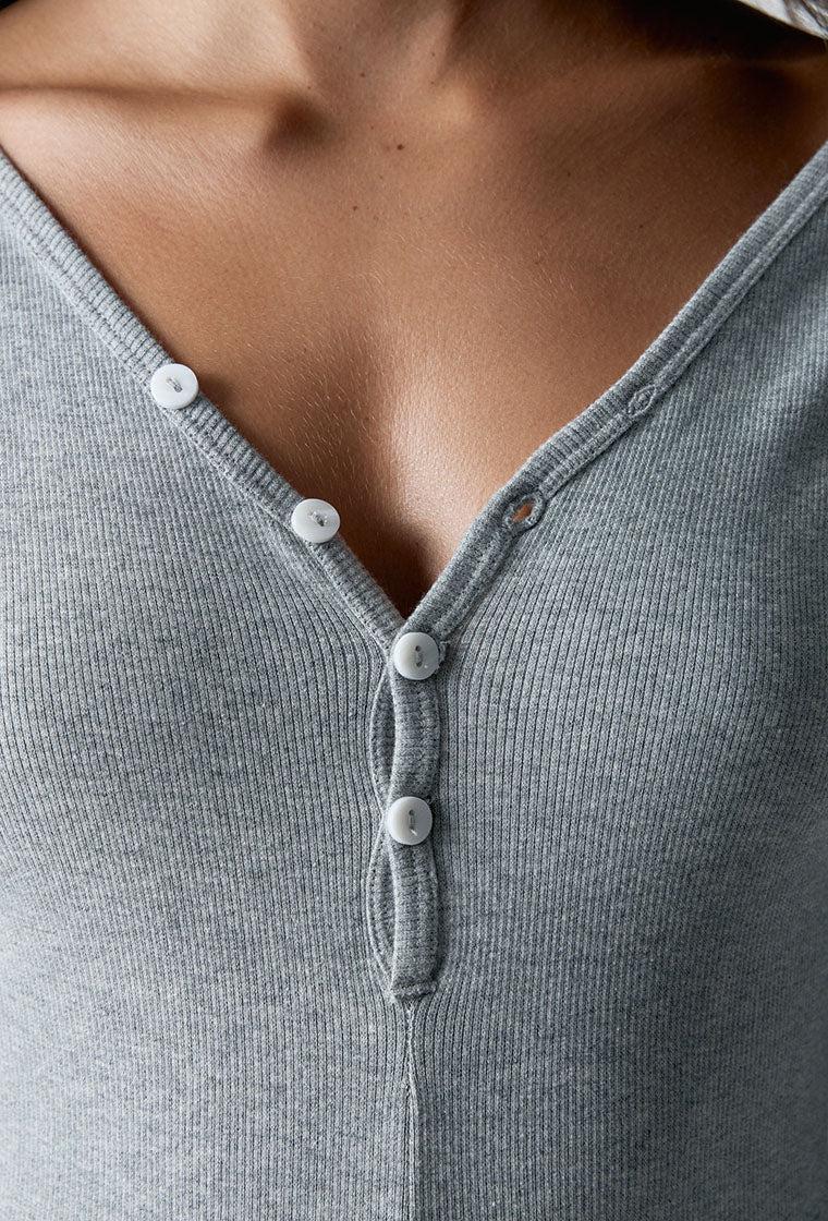 Pijama Mono Lisse - Grey-Black Limba