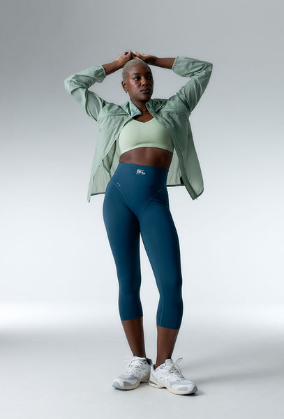 Conjunto deportivo Strong motion - Mid blue & Green-Black Limba