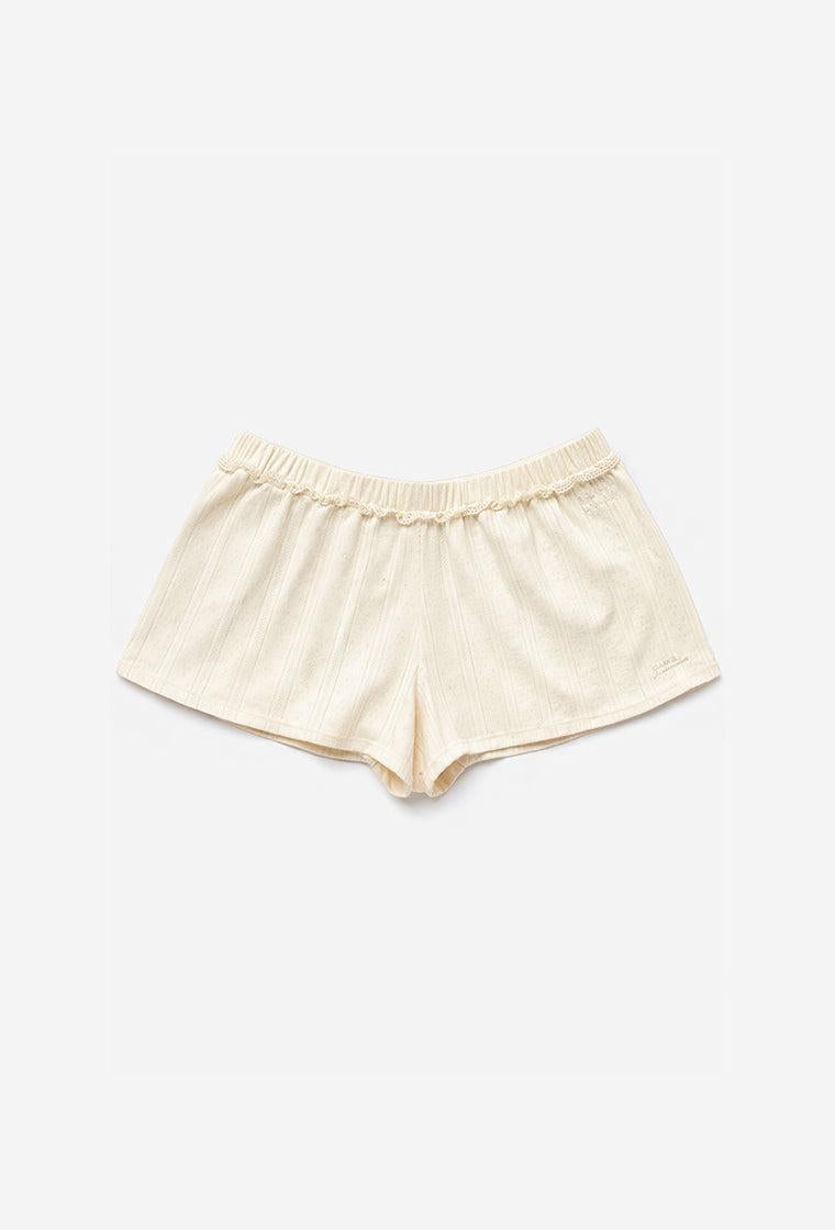 Short de algodón Barbara - Soft Yellow-Black Limba