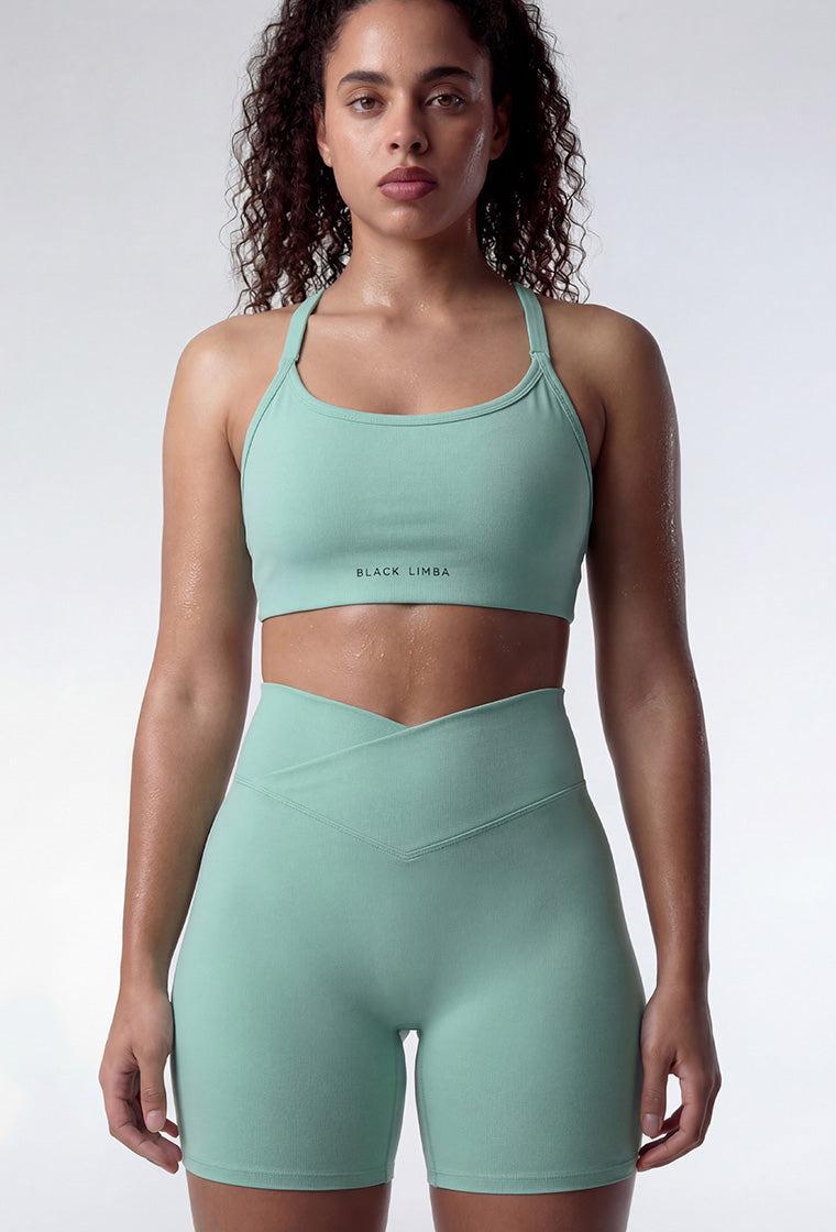 Short deportivo Biker Ica - Mint-Black Limba