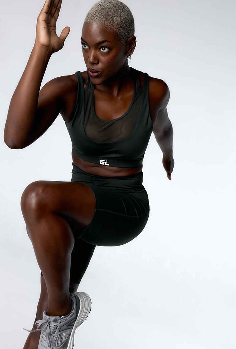 Short deportivo Biker Lorin - Black-Black Limba