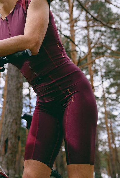 Short deportivo PedalPower - Cherry & Burgundy-Black Limba