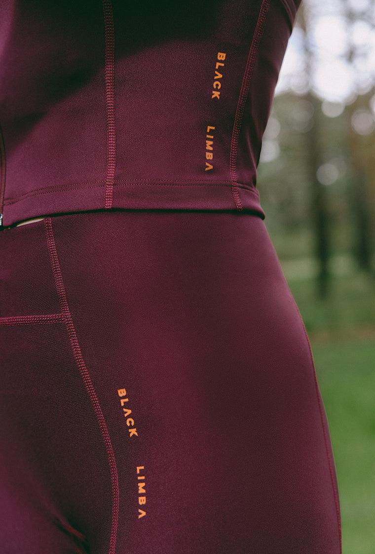 Short deportivo PedalPower - Cherry & Burgundy-Black Limba