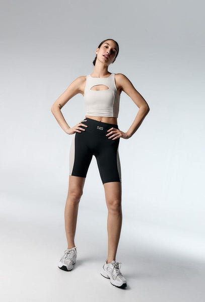 Short deportivo Synergy - Black & Cream-Black Limba