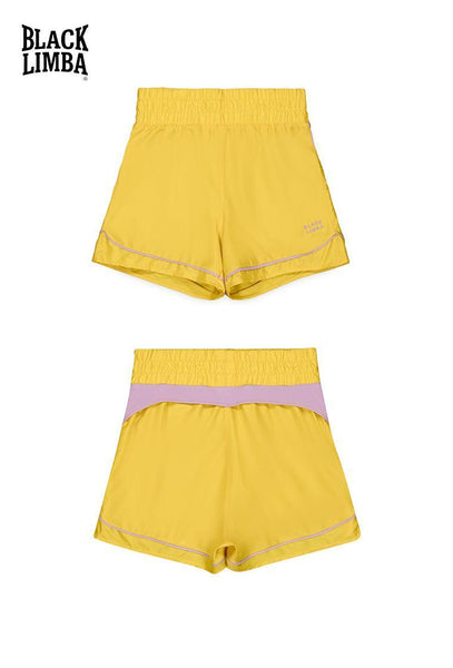Short deportivo bicolor BoxWear - Banana & Lila-Black Limba