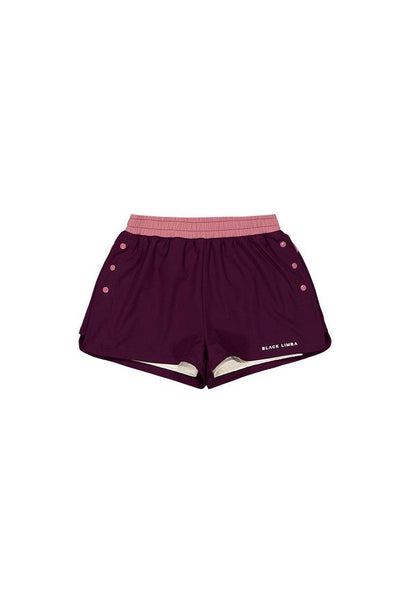 Short deportivo bicolor CourtPulse - Dusty rose, Plum & Cream-Black Limba