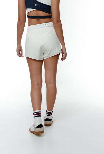 Short deportivo bicolor Mérope - Cream-Black Limba