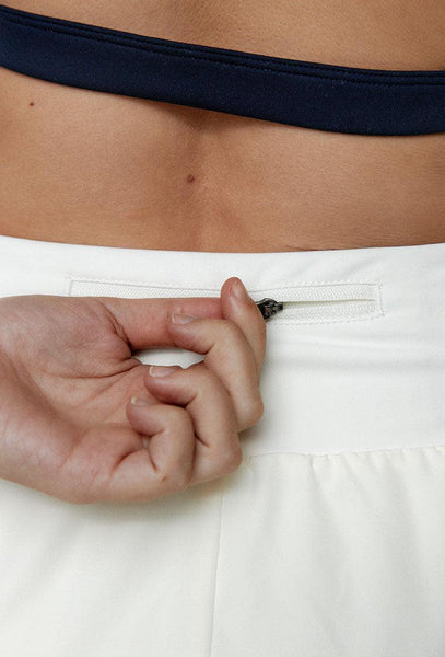 Short deportivo bicolor Mérope - Cream-Black Limba