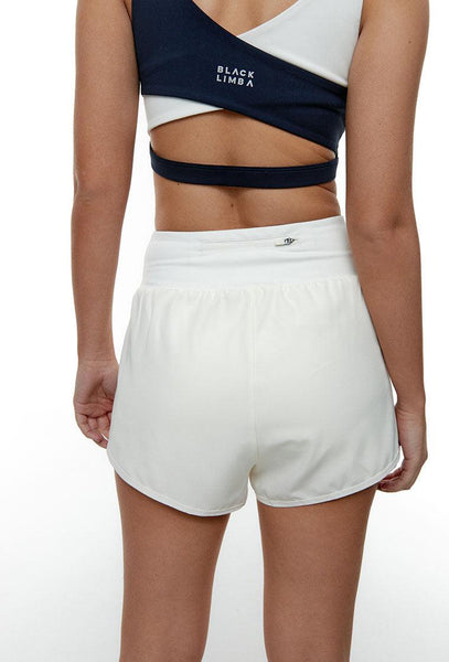 Short deportivo bicolor Mérope - Cream-Black Limba