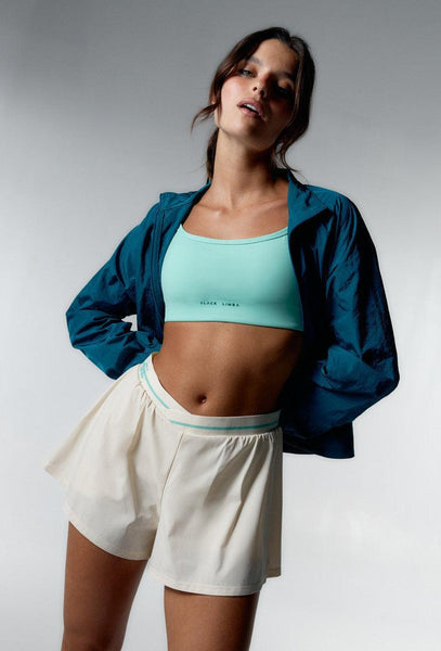 Short deportivo doble Tokio - Cream-Black Limba