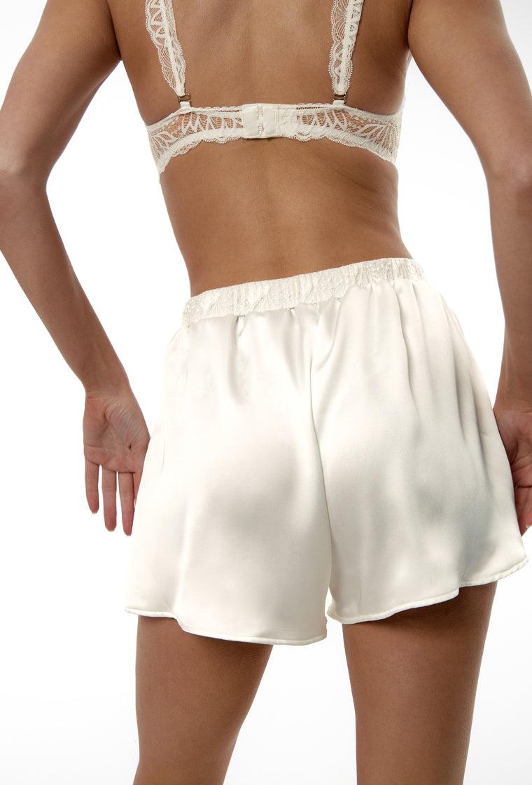 Short lencero Ida - Gardenia-Black Limba