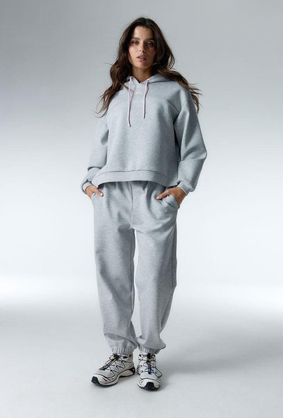 Sudadera con capucha Moon - Grey Melange-Black Limba
