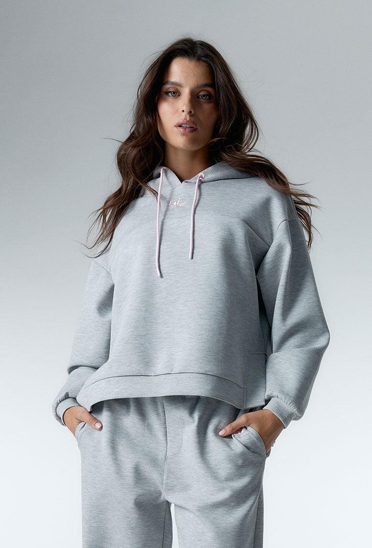 Sudadera con capucha Moon - Grey Melange-Black Limba