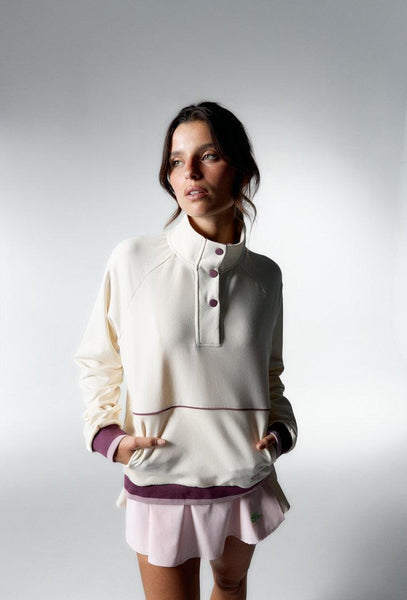 Sudadera deportiva Paula - Cream-Black Limba