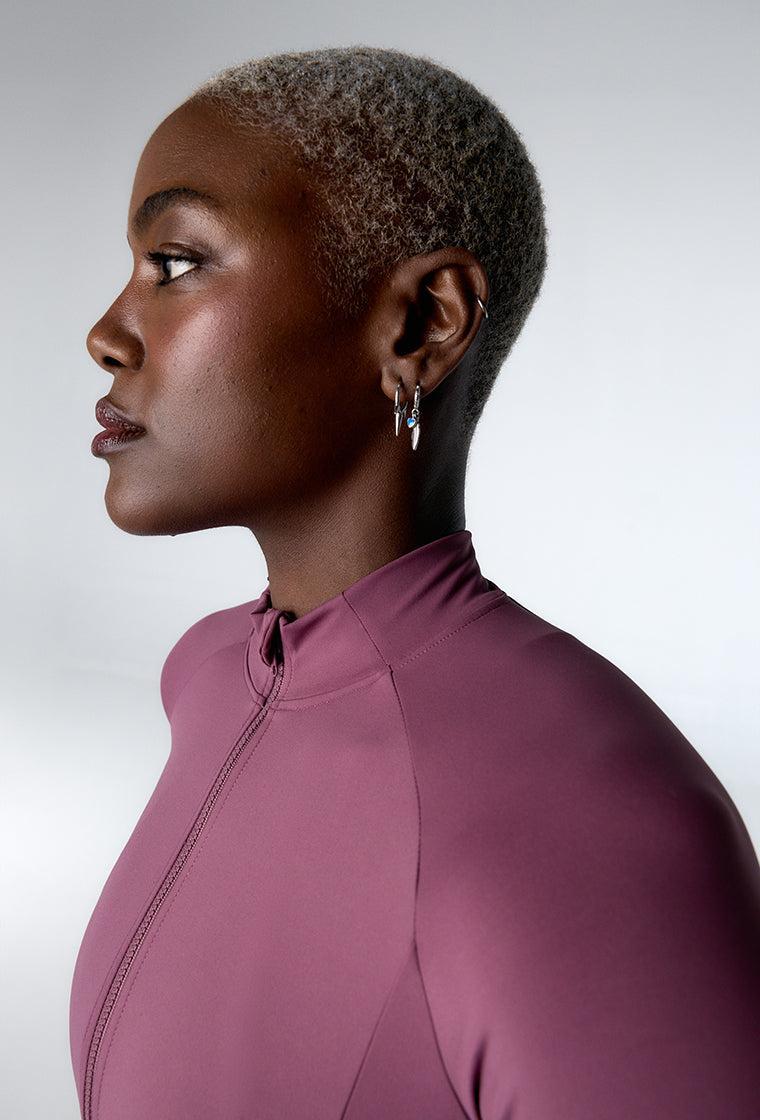 Sudadera deportiva con cremallera Serin - Tulipwood-Black Limba