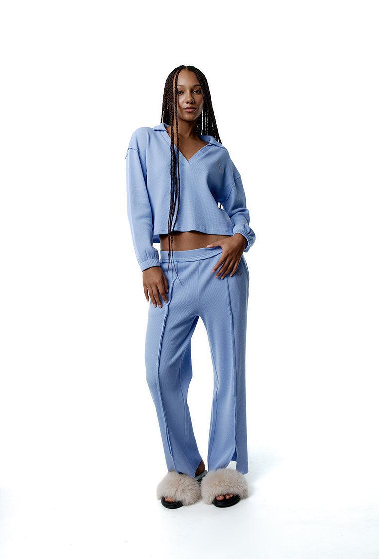 Sudadera deportiva de algodón Reverie - Sky blue-Black Limba