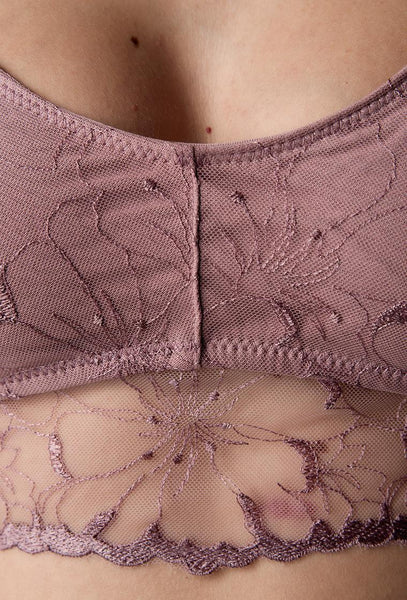 Sujetador Balconette Agnes - Mauve Pink-Black Limba