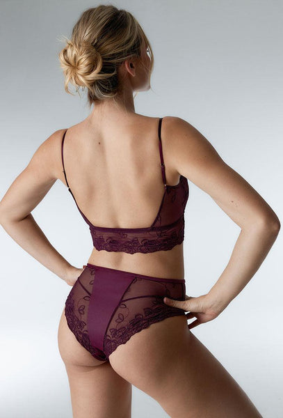 Sujetador Balconette Merlot - Plum-Black Limba